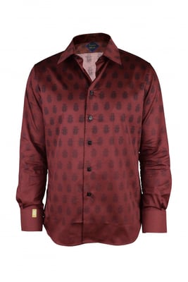 Miljardair LS Milano All-over shirt bordeaux