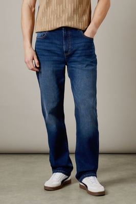 Dark Wash Stretch Straight Fit Jeans