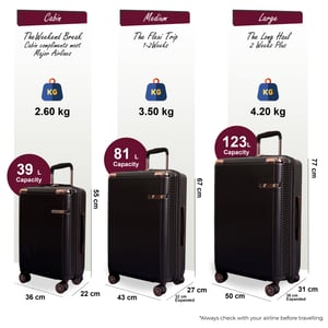 Expandable Marron Hard Shell 8 Wheels Luggage Travel Cabin Suitcase