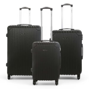 Hårt skal Svart ABS 8 Hjul Bagage Resekabin Resväska