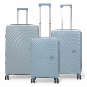Expanderbar Sky Blue Hard Shell 8 Wheels Bagage Cabin Resväska