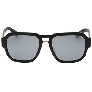 Dolce & Gabbana Silver Grey Lens Matte Black Sunglasses