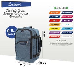 Rugzak 40x20x25 cm Onderstoel Reiskoffer voor Easy Jet, Ryanair