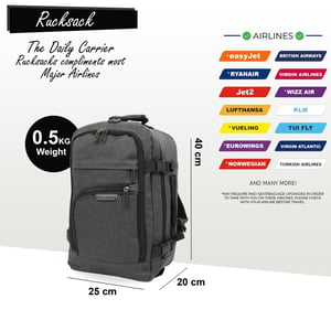 Rugzak 40x20x25 cm Onderstoel Reiskoffer voor Easy Jet, Ryanair