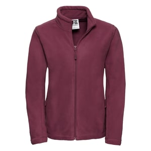 Russell Dames/Dames Full Zip Outdoor Fleecejack (Bourgondië)