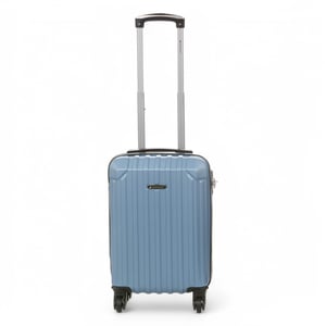 Hard Shell Blue ABS 8 Wheels Underseat Cabin Luggage Suitcase