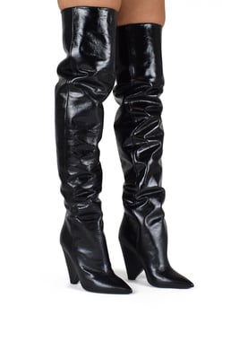 Saint Laurent Niki 105 over-the-knee boots Svart
