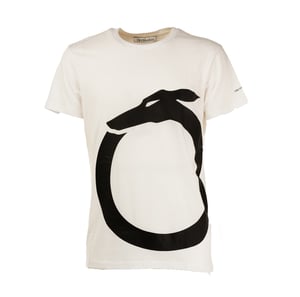 HEREN T-SHIRT MET KORTE MOUWEN EN EFFEN RONDE HALSTE KRAAG MET DRUKPRINT