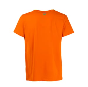 Effen heren t-shirt met korte mouwen en ronde hals met logoprint