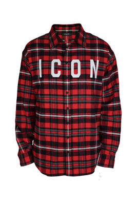 Dsquared2 Flanellen overhemd Rood