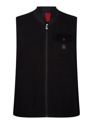 Luke 1977 Men's Vyrnwy Quilted Gilet in Black