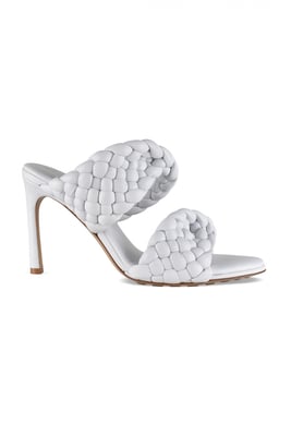 Bottega Veneta Padded Mules White