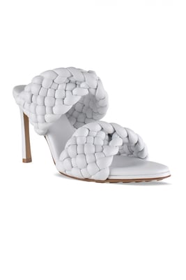 Bottega Veneta Padded Mules White