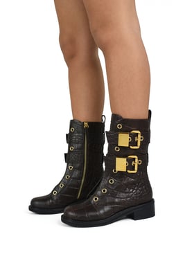 Giuseppe Zanotti Leren laarzen Bruin