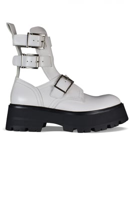 Alexander McQueen Rave gesplaarzen wit