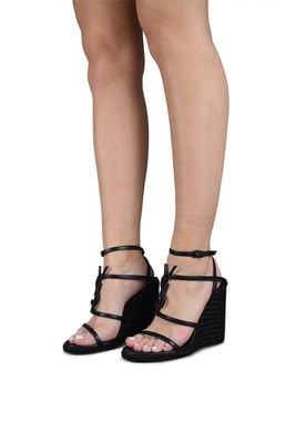 Saint Laurent Cassandra espadrillor Svart