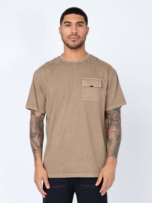 Luke 1977 Men's New Plonda Relaxed Fit T-Shirt in Brown