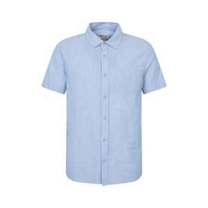 Mountain Warehouse Heren Lowe Linnen Overhemd (Blauw)
