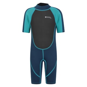 Mountain Warehouse Wetsuit met contrasterende panelen voor kinderen (Teal)