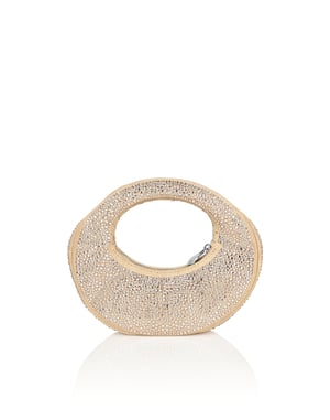 Suede Mini Handle Bag Strass