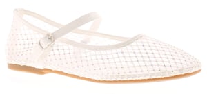 Miss Riot Girls Party Shoes Ballet Flats Gem 10 to 3 white