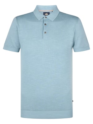 Petrol Industries - Heren Gebreide Polo Ocean - Blauw
