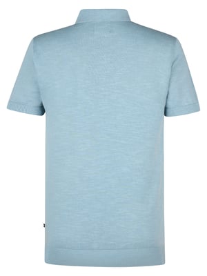 Petrol Industries - Heren Gebreide Polo Ocean - Blauw