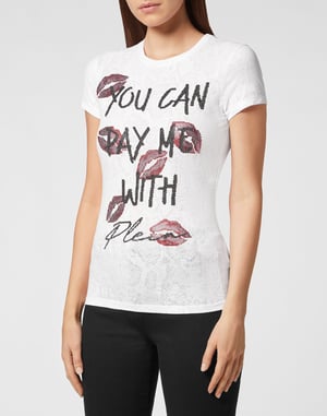 T-shirt med rund halsringning