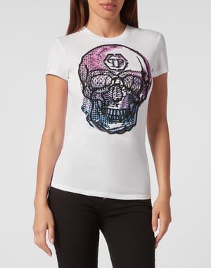 T-shirt Rund Hals Dödskalle