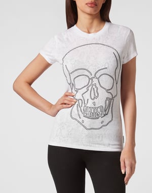 T-shirt Rund Hals Dödskalle