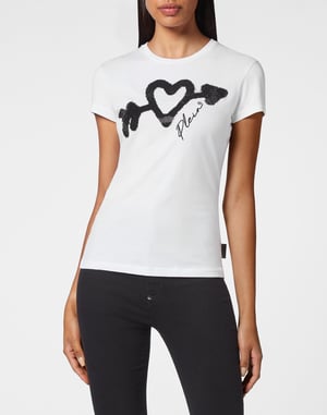 T-shirt med rund halsringning