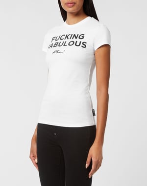 T-shirt med rund halsringning
