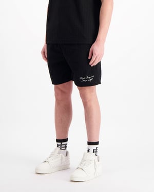 Zwarte Bananas Terry Lounge Shorts, Zwart