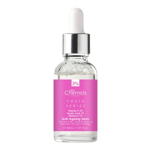 skinChemists Youth Series Anti-Ageing Serum Vitamin C 3%, Ferulic Acid 1%, Vitamin E 1% 30ml