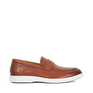 Dune Mens Barnstaple - Leather Slip On Casual Loafers