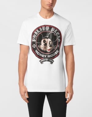 T-shirt med rund halsringning