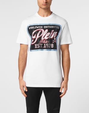 T-shirt med rund halsringning