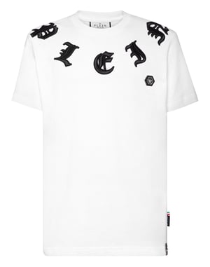 T-shirt Rund Hals Gotisk Plein