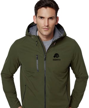 Heren 3-Laags Hardshell Wandeljack Olijfgroen