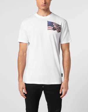 T-shirt med rund halsringning