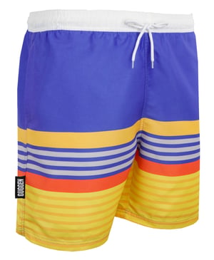 Badshorts för män med mönsterränder