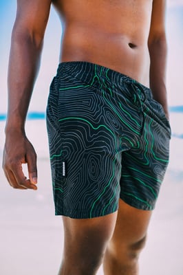 Zwembroek voor Heren, Strepen, Casual Boardshorts, Lijnenpatroon