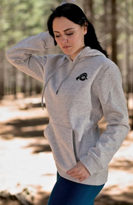 Dames Hoodie Fleece Hoodie Lange Mouw Grijs