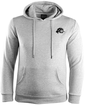 Heren wandelhoodie fleece hoodie outdoor met logo lichtgrijs
