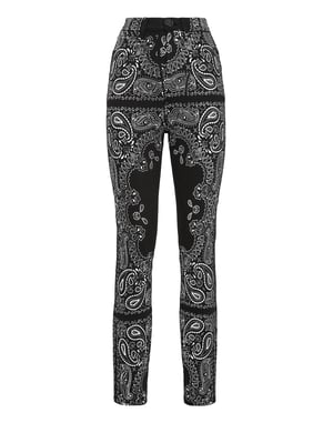 Superhög midja Jeggings i paisleymönster