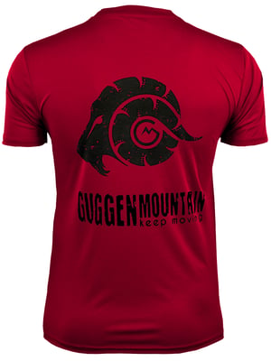 Heren Fitness Functioneel T-shirt met Logo Sport Outdoor Rood