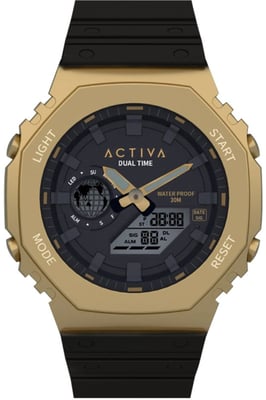 Activa X Invicta DIGITAL ESSENTIALS ACW423-008 Heren Horloge - Quartz Uurwerk - Plastic met zwarte Wijzerplaat - 45mm
