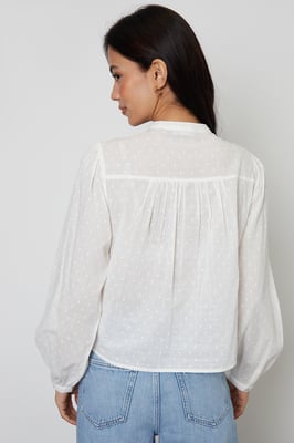 Cream Lace Detail Boho Blouse