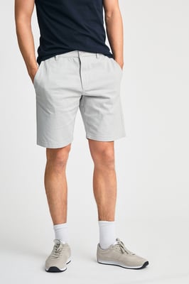 Light Grey Cotton Chino Shorts