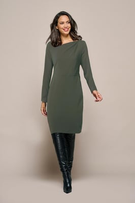 Novelle Jurk Olijfgroen